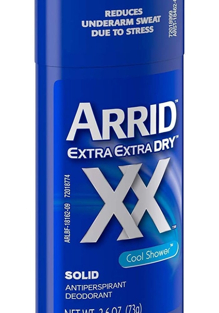Arrid Extra Extra Dry XX Solid Antiperspirant Deodorant - Cool Shower Scent, 2.6 Ounce (Pack of 3) - Image 2